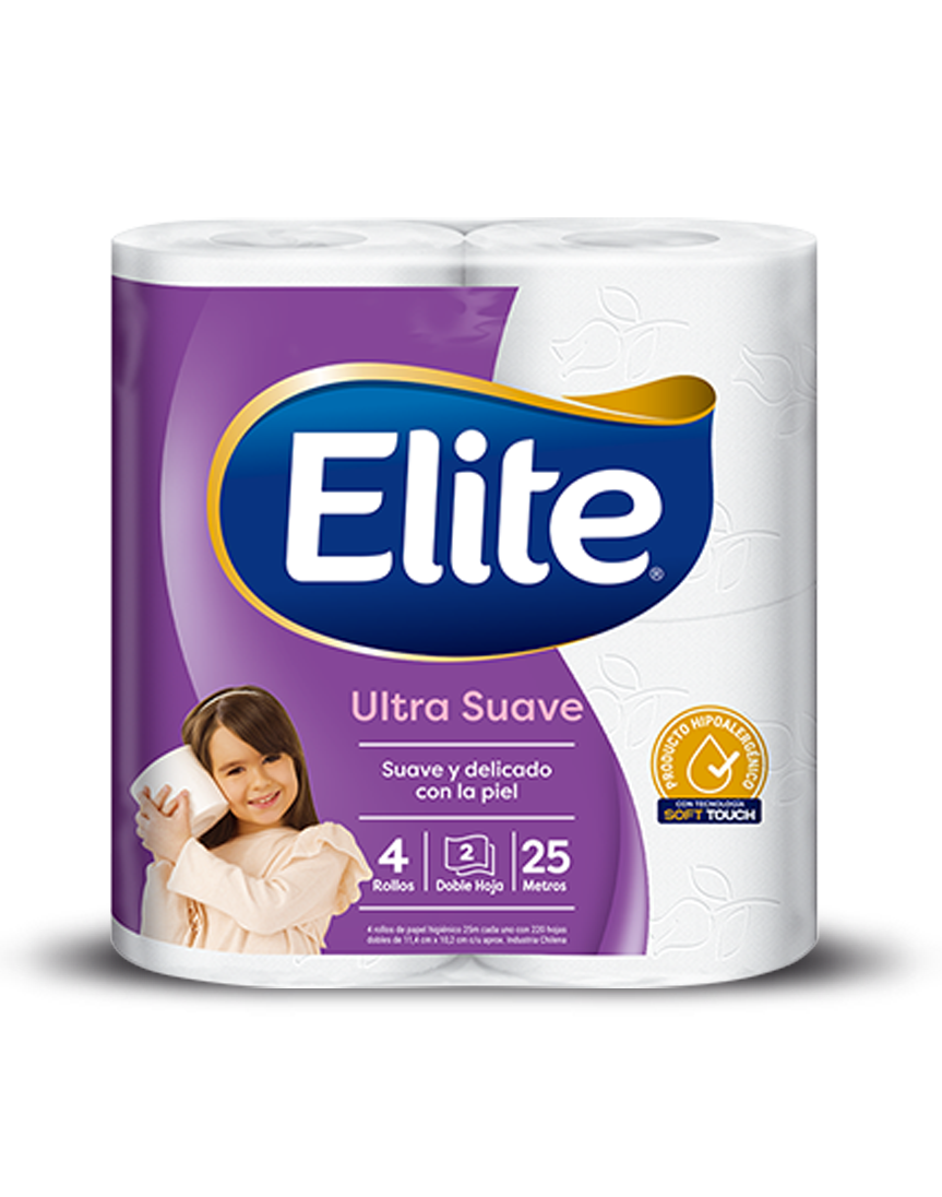 Elite Papel Higienico Doble Hoja 25 metros 4 rollos - Puntolimpieza